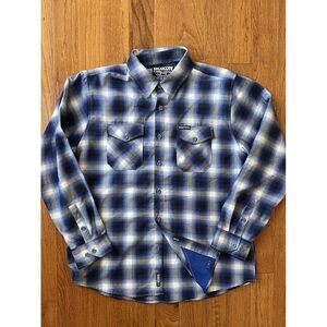 Dixxon Flannel Company Size Xl Dogtown Flannel Shirt Blue Plaid Limited Edition